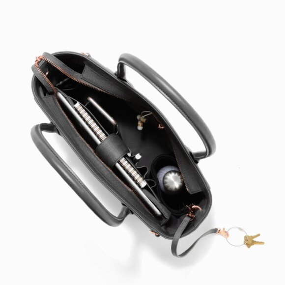 Dagne Dover Signature Tote - Classic in Graphite - Picture 2 of 11